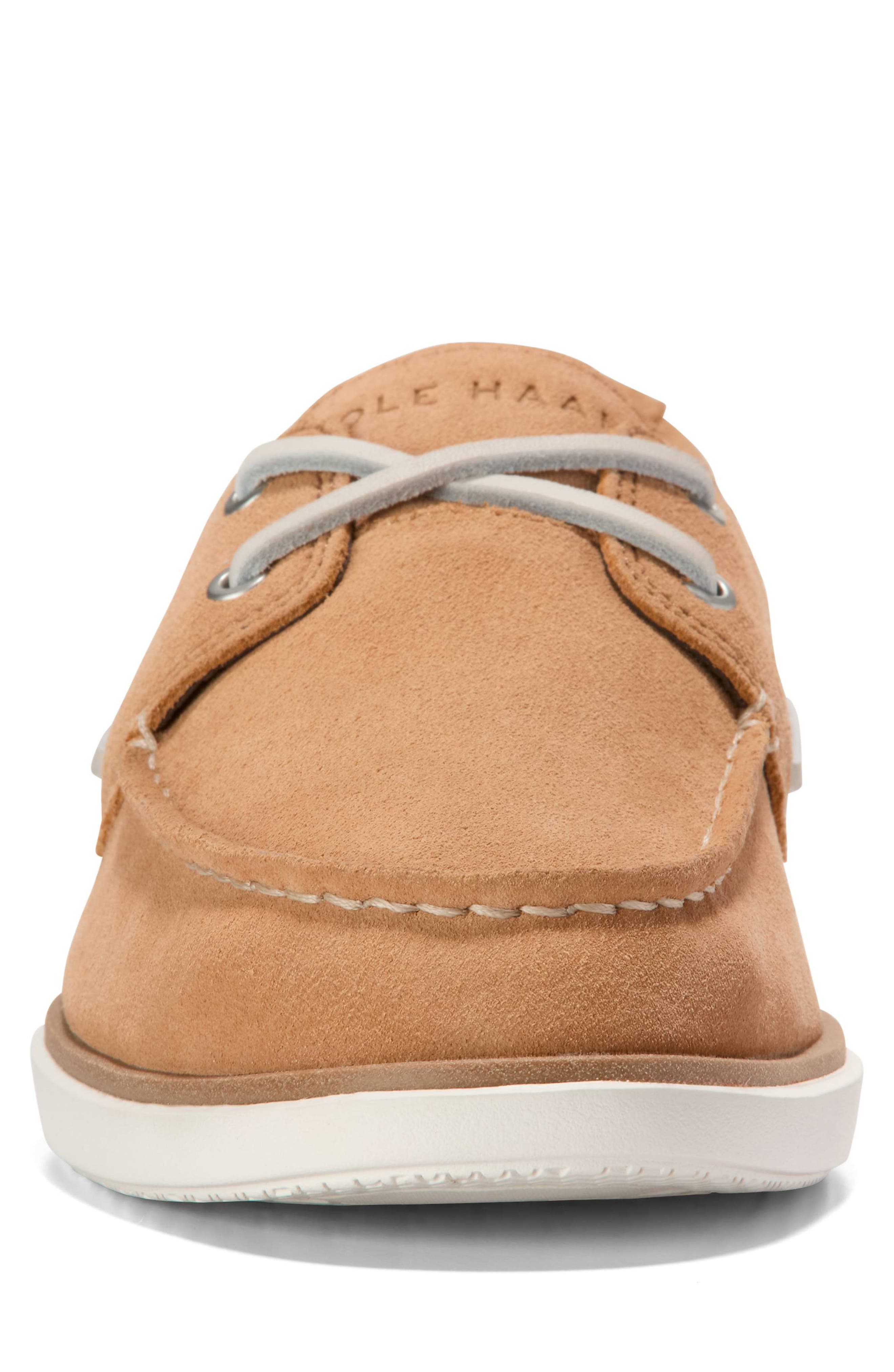 Cole Haan GrandPrø Windward Boat Shoe, Alternate, color, Biscuit Suede / Silver Birch