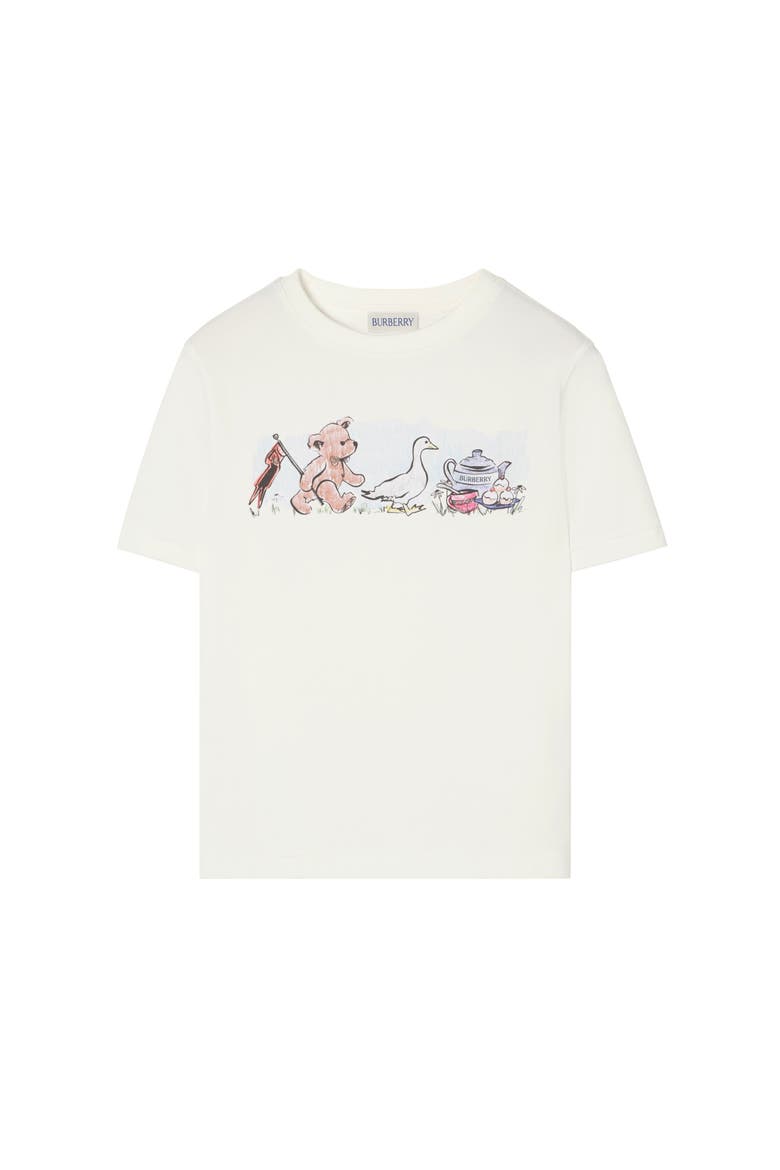 Girls' Thomas Bear and Friends Cotton T-shirt, Main, color, Chalk white