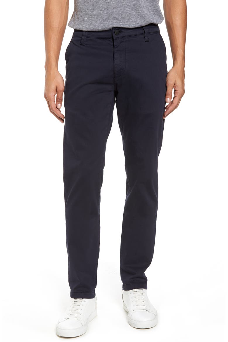 Johnny Slim Fit Twill Pants, Main, color, DARK NAVY TWILL
