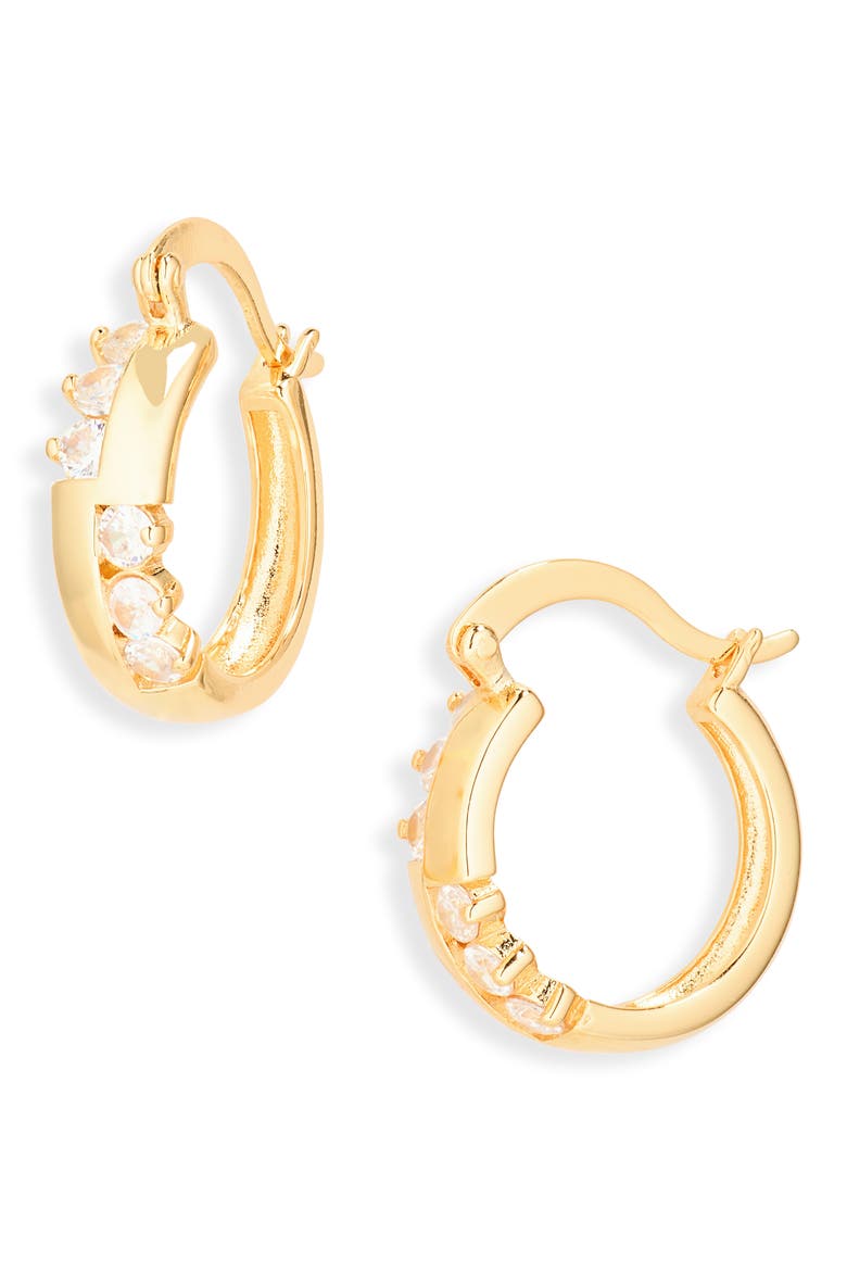 Virginia Segmented Hoop Earrings, Main, color, GOLD