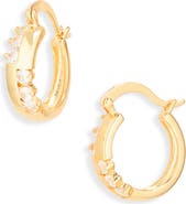 Sterling Forever Virginia Segmented Hoop Earrings