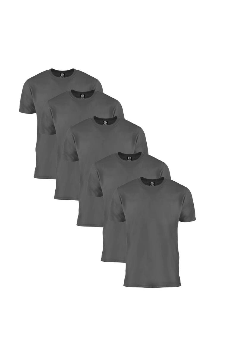BenBen Men Tee Crew Neck Basic Training 5 Pack, Main, color, Graphite