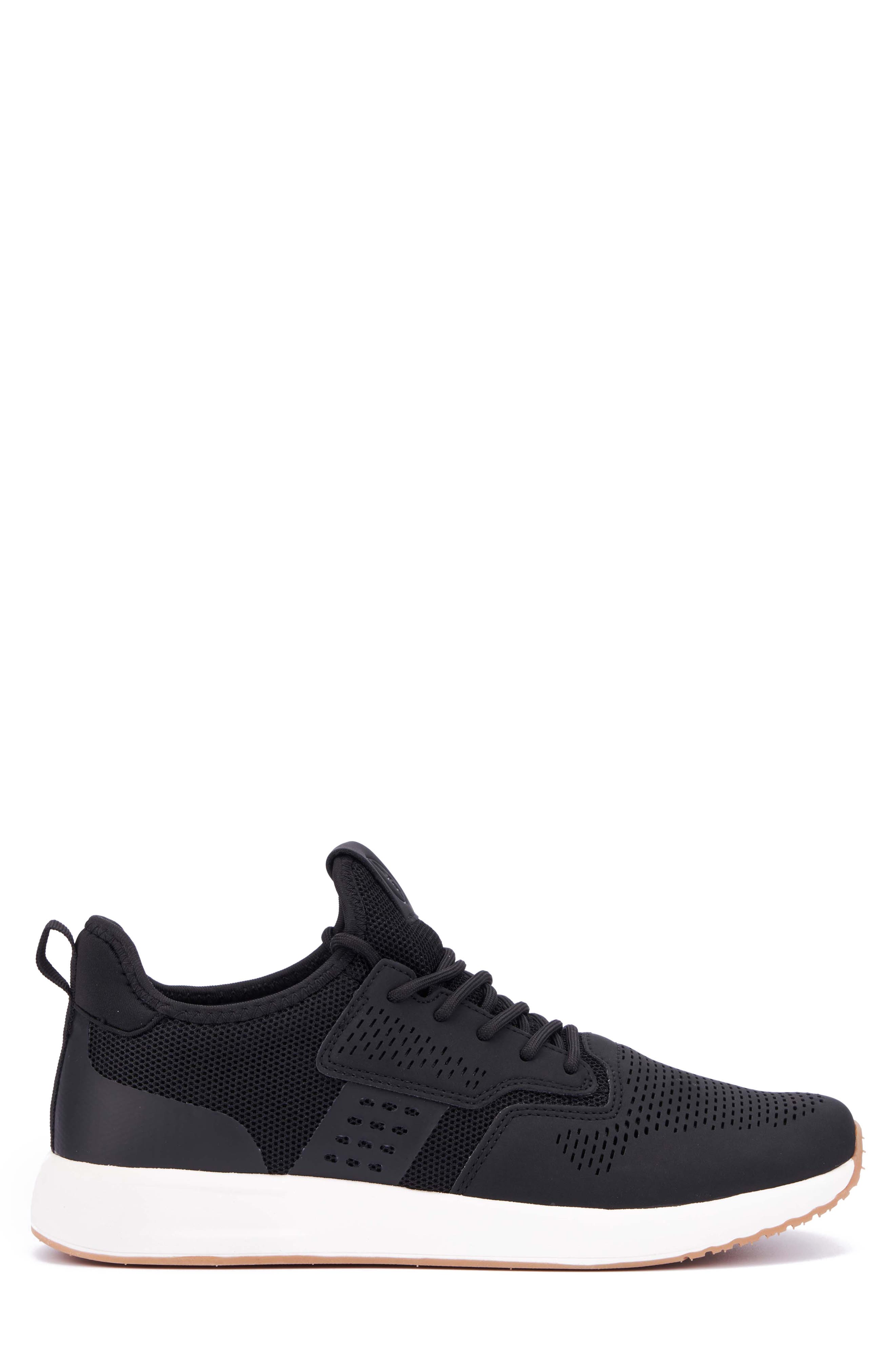 RESERVE FOOTWEAR Perforated Sneaker, Alternate, color, Black