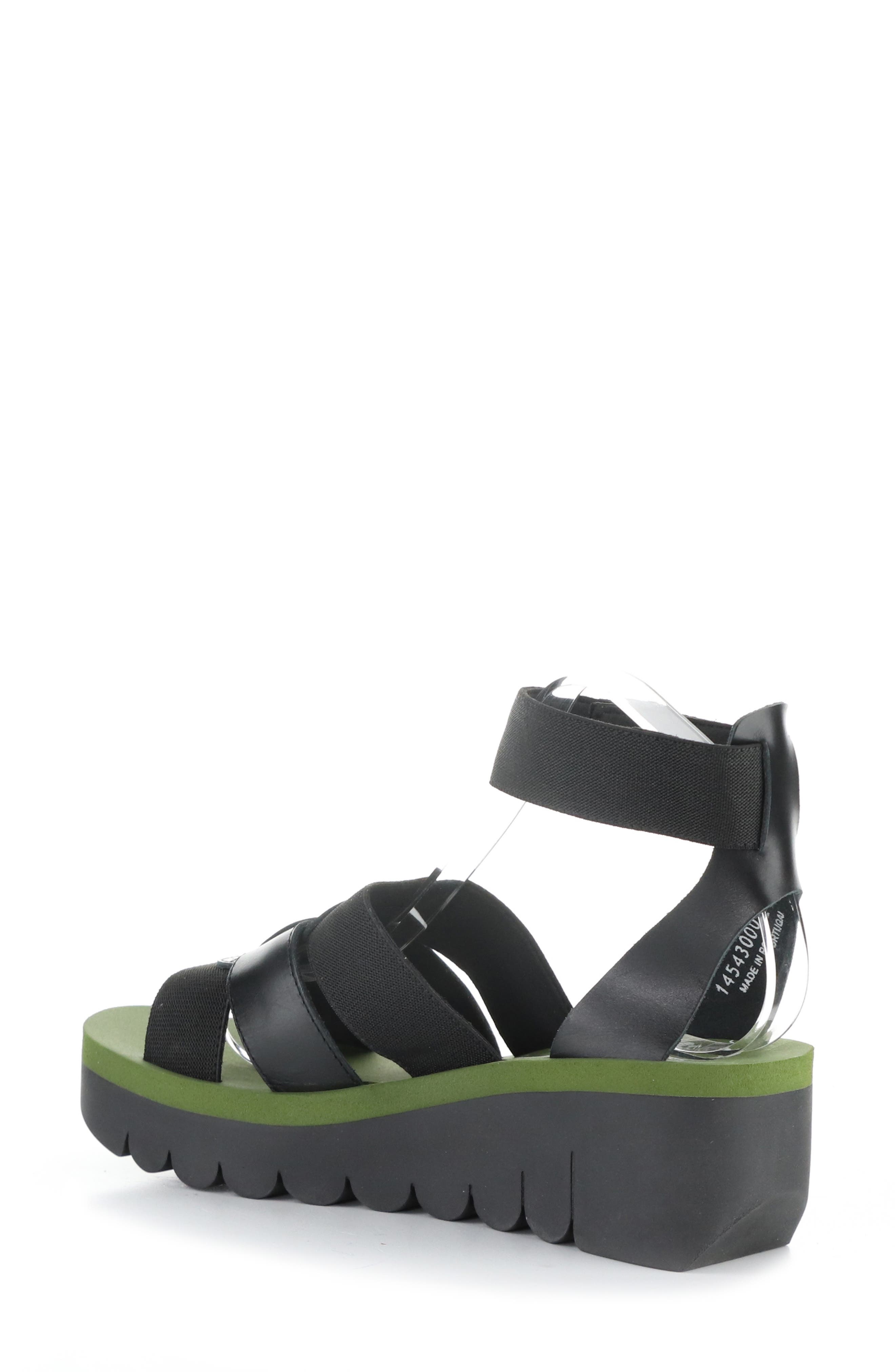 Fly London Yory Ankle Strap Sandal, Alternate, color, Black