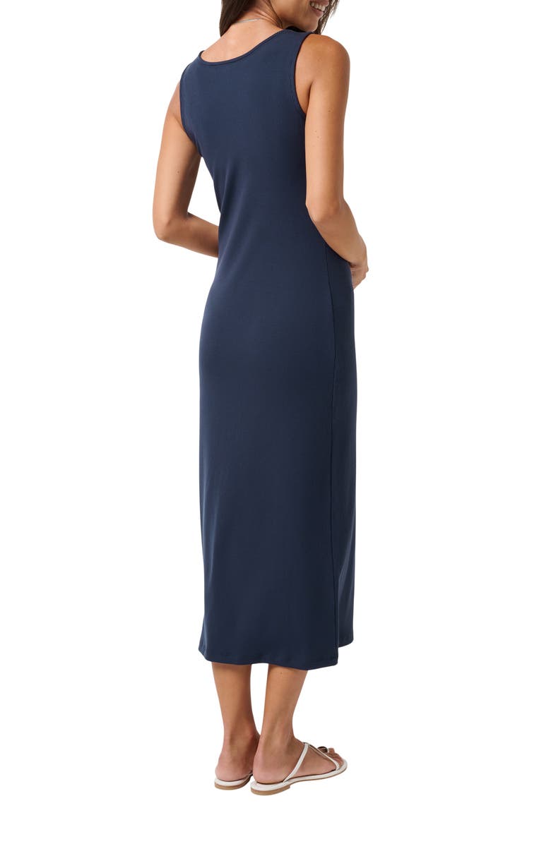 TravisMathew Cloud Rib Sleeveless Maxi Sundress, Alternate, color, Navy Blazer