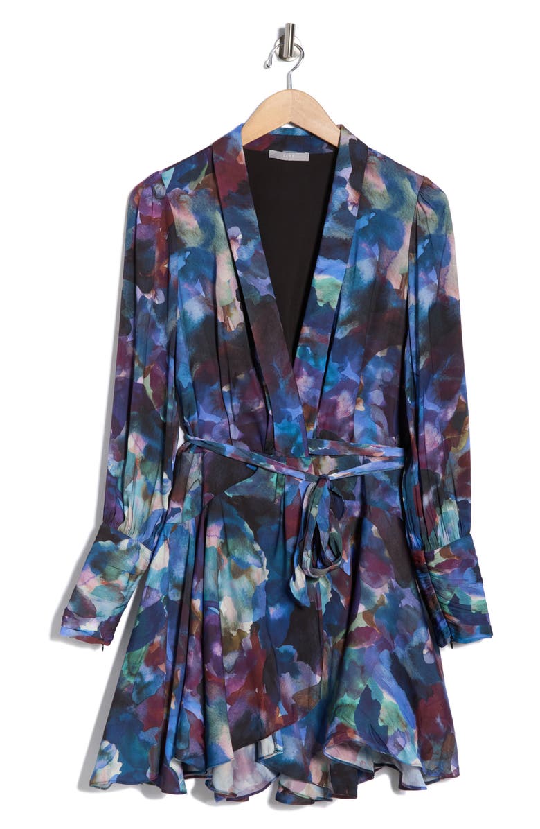 Tart Glenna Long Sleeve Wrap Dress, Alternate, color, Twilight Petals