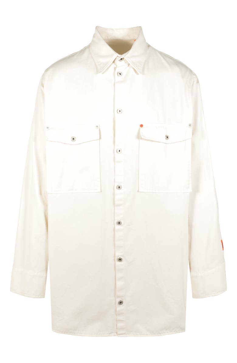 Heron Preston Cotton Workwear Button-Up Shirt, Main, color, 