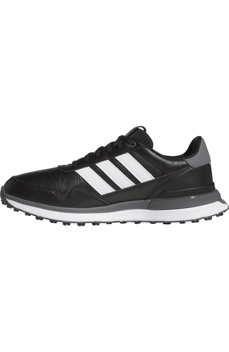 adidas Gender Inclusive S2G 26 Leather Waterproof Spikeless Golf Shoe, Alternate, color, Core Black/ White/ Grey Four