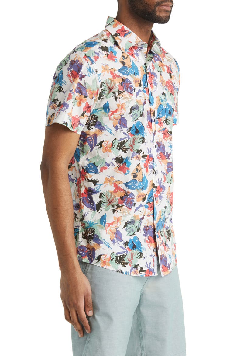 Upper Charlton Floral Short Sleeve Button-Up Shirt, Alternate, color, BOTANICAL