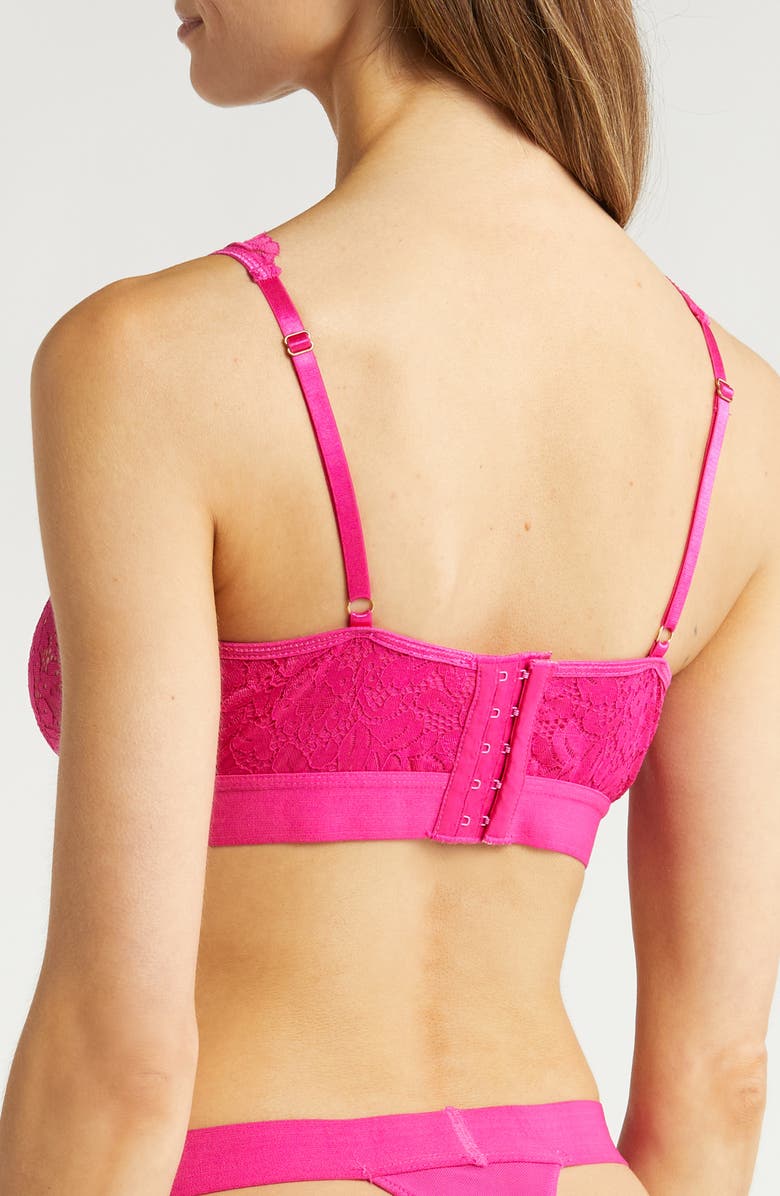 KILO BRAVA Triangle Lace Longline Bralette, Alternate, color,