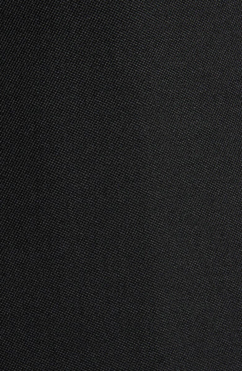 McQueen High Waist Wool Straight Leg Tux Pants, Alternate, color, Black