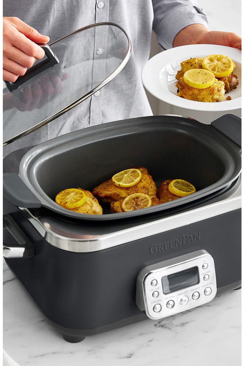 Elite 14-in-1 6-Quart Slow Cooker, Alternate, color, GRAPHITE