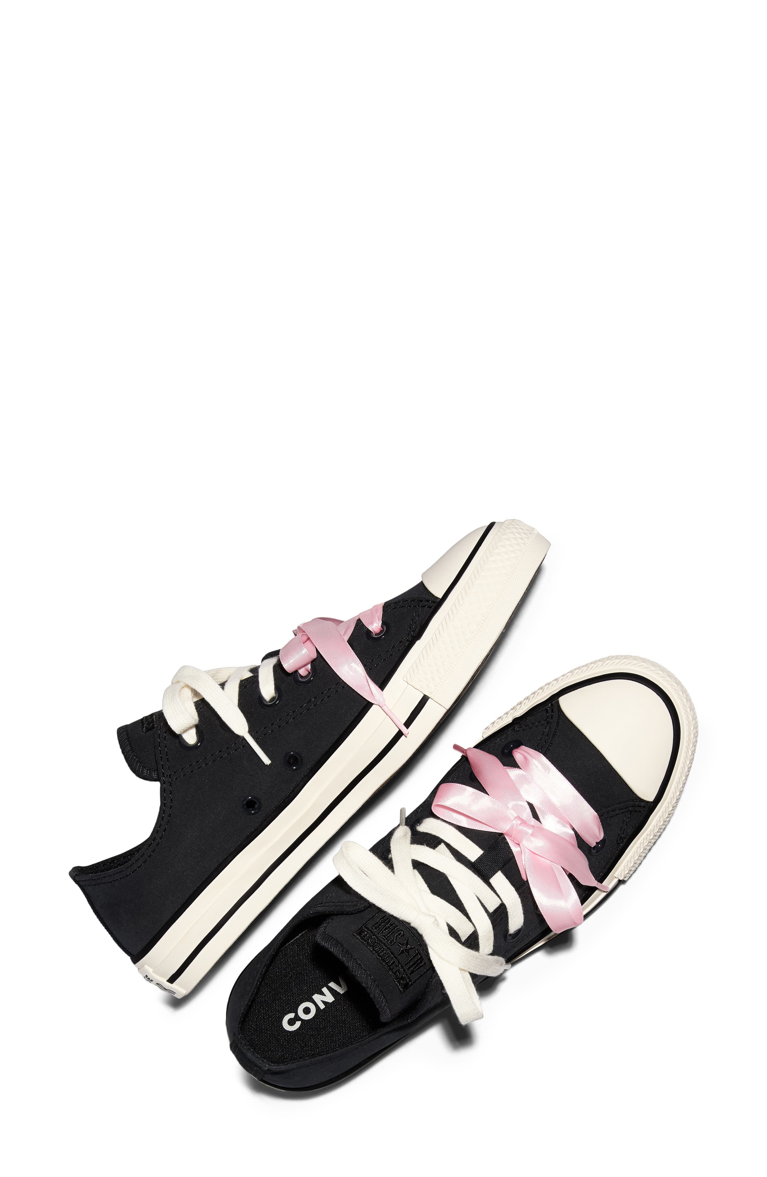 Converse Gender Inclusive Chuck Taylor All Star Peached Low Top Sneaker, Alternate, color, Black/ White/ Decade Pink