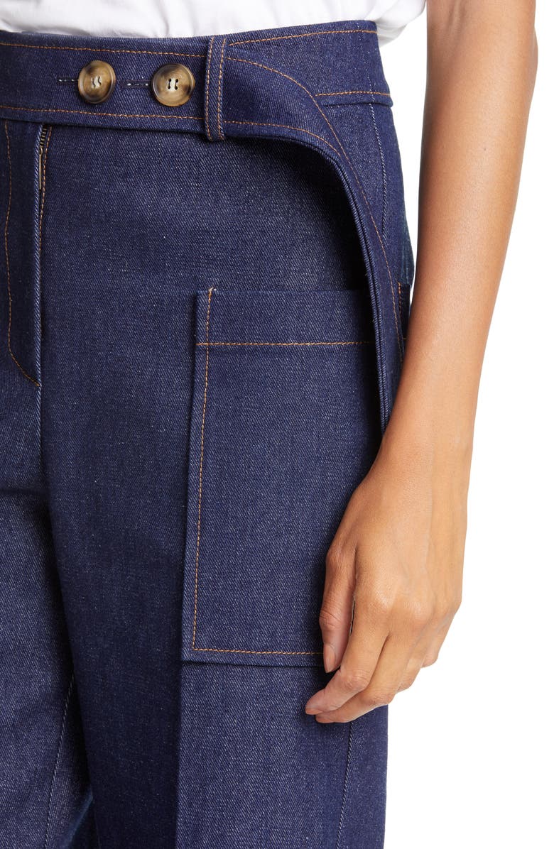 Rejina Pyo Sadie High Waist Crop Denim Trousers, Alternate, color, 