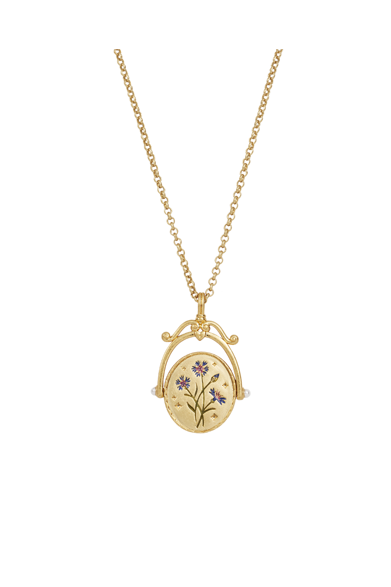 C Initial Cornflower Gold Spinner Chain Necklace, Alternate, color, Gold