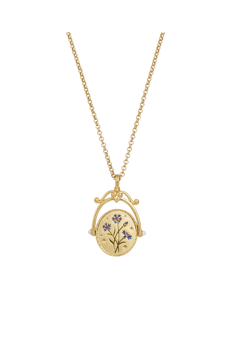 Fable England C Initial Cornflower Gold Spinner Chain Necklace, Alternate, color, Gold