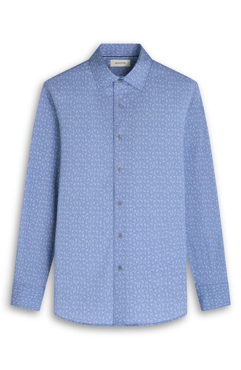 Bugatchi James OoohCotton<sup>®</sup> Cocktail Print Button-Up Shirt, Alternate, color, Steel