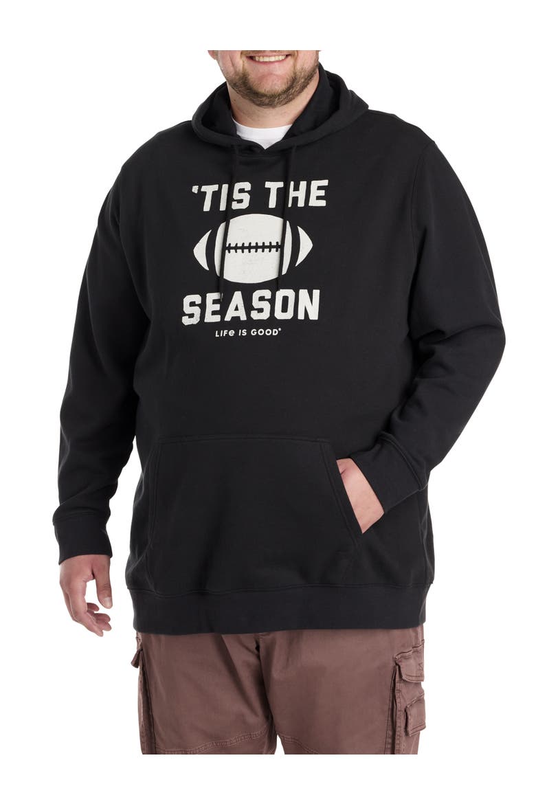 Big & Tall Tis The Season Hoodie, Main, color, BLACK
