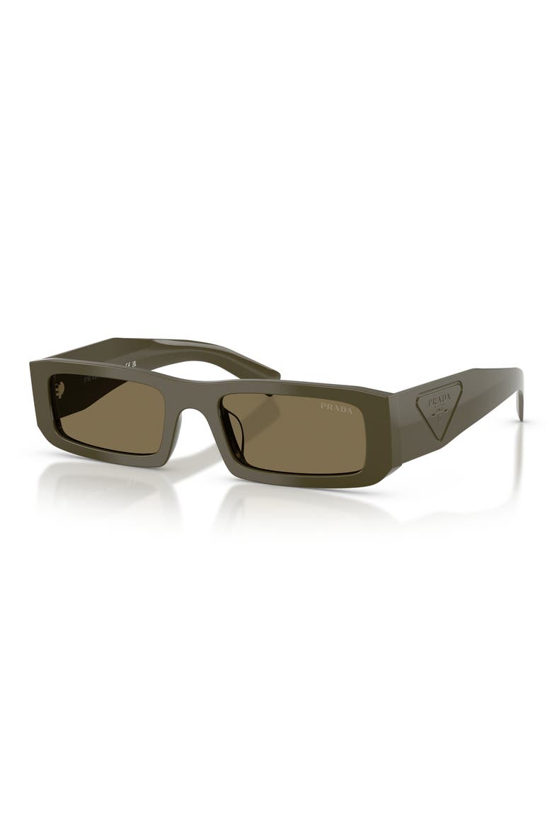 54mm Rectangular Sunglasses, Alternate, color, LAUREL / LIGHT BROWN