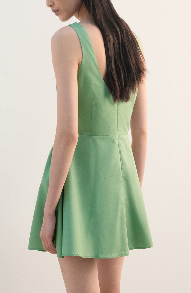 MANGO Sleeveless Scoop Back Fit & Flare Cotton Minidress, Alternate, color, 