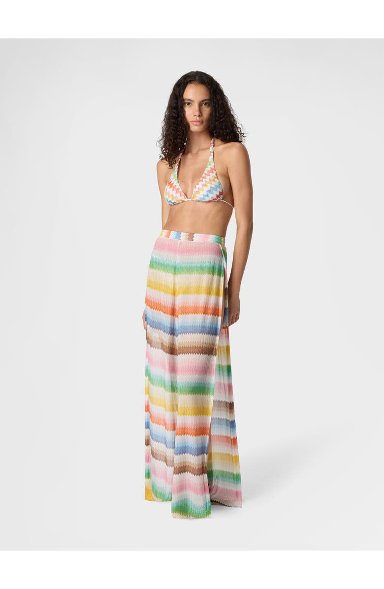 Missoni Beach Cover-up Pants With Dégradé Zigzag Pattern And Slits, Alternate, color, Multicoloured