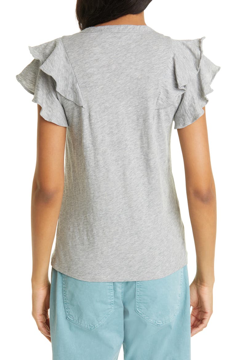 Bea Ruffle T-Shirt, Alternate, color, HEATHER GREY