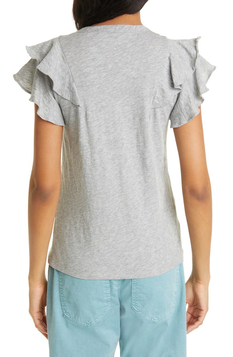 Veronica Beard Bea Ruffle T-Shirt, Alternate, color,