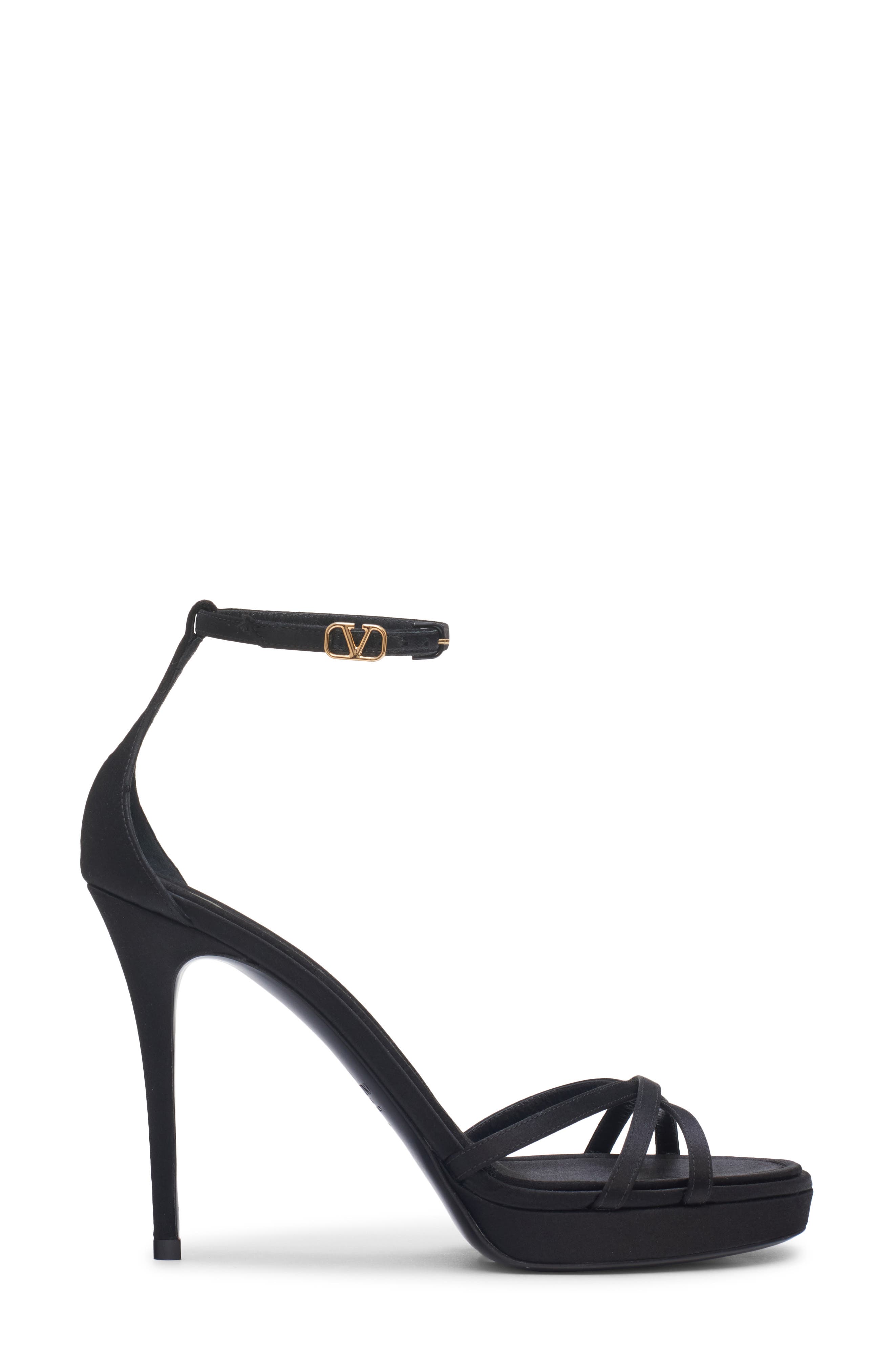 Eveninglam Satin Sandal, Alternate, color, NERO