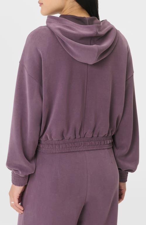 Sweaty Betty Sand Wash Cloud Weight Crop Hoodie In Purple