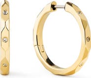 Ana Luisa Walker Faceted Cubic Zirconia Hoop Earrings