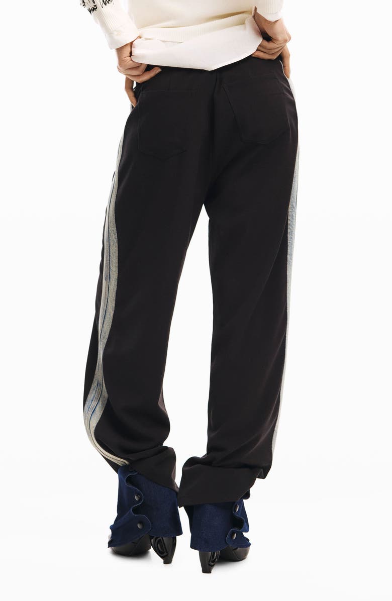 Desigual Wide Leg Pants, Alternate, color, Black