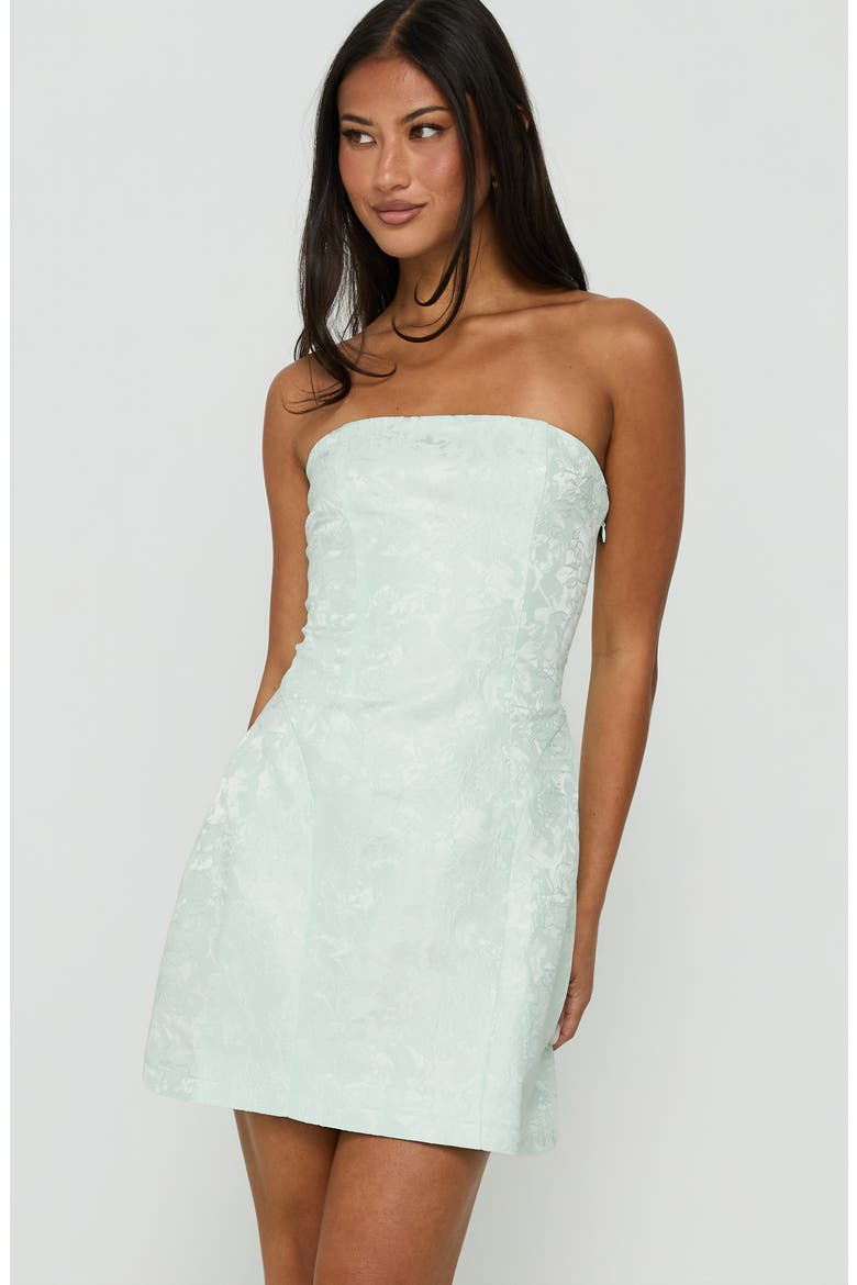 Heaven Sent Strapless Minidress, Alternate, color, MINT