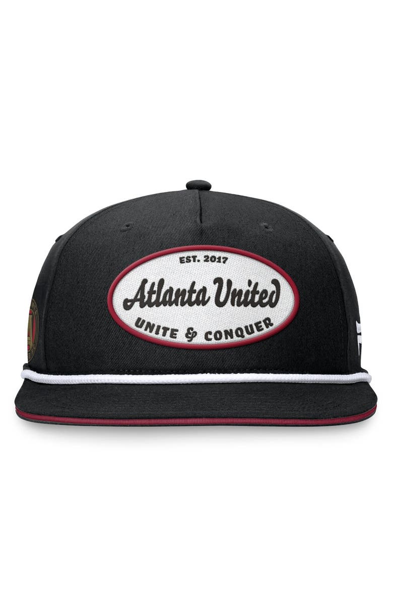 FANATICS Men's Fanatics Branded Black Atlanta United FC Iron Golf Snapback Hat, Alternate, color, 