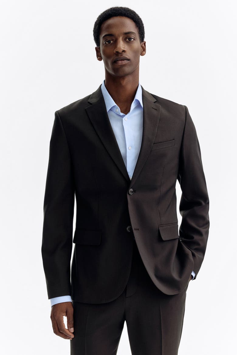 Slim Fit Jacket, Main, color, Dark brown