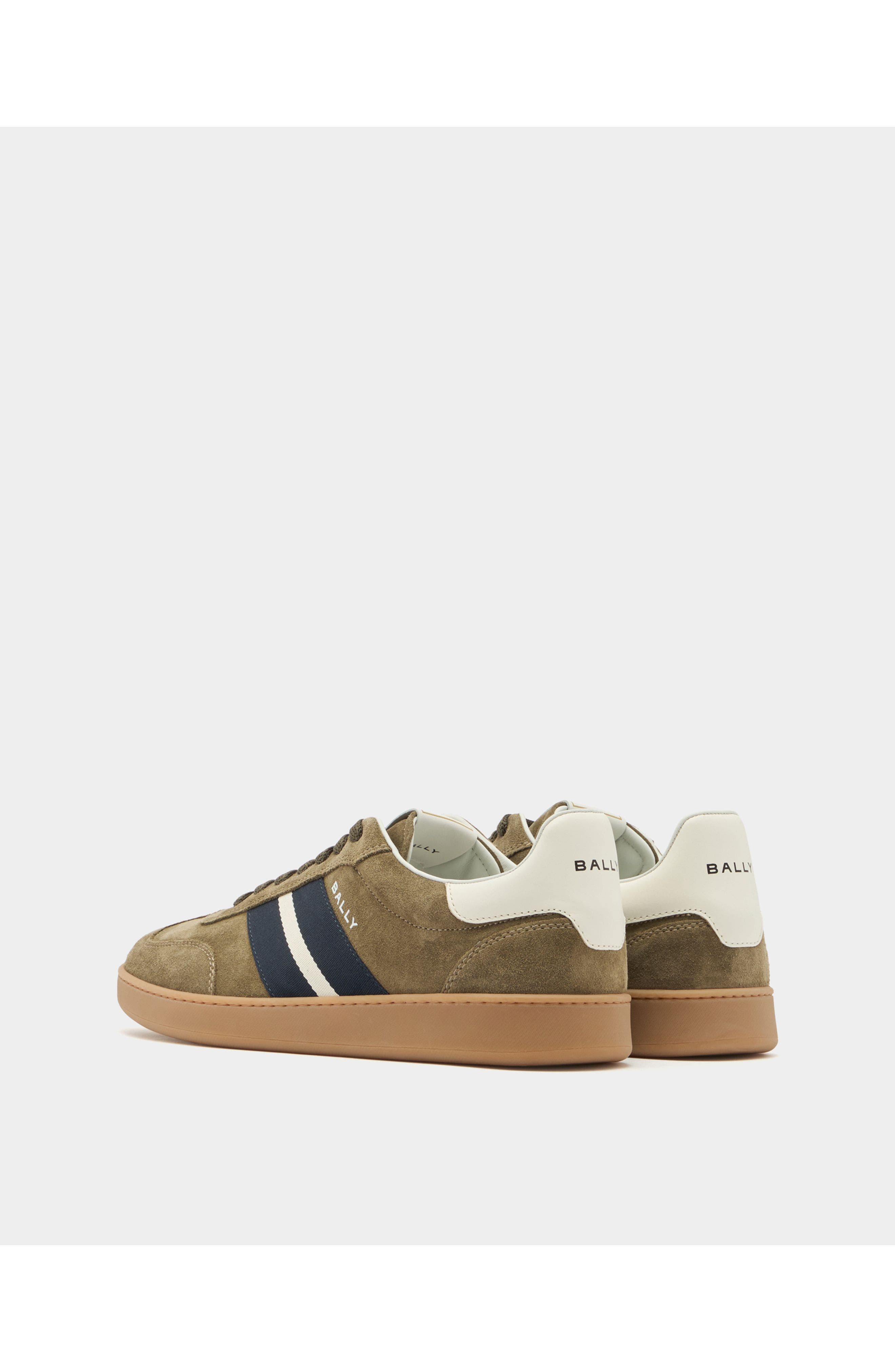 Bally Retro Crest Sneaker in Calf Suede, Alternate, color, 