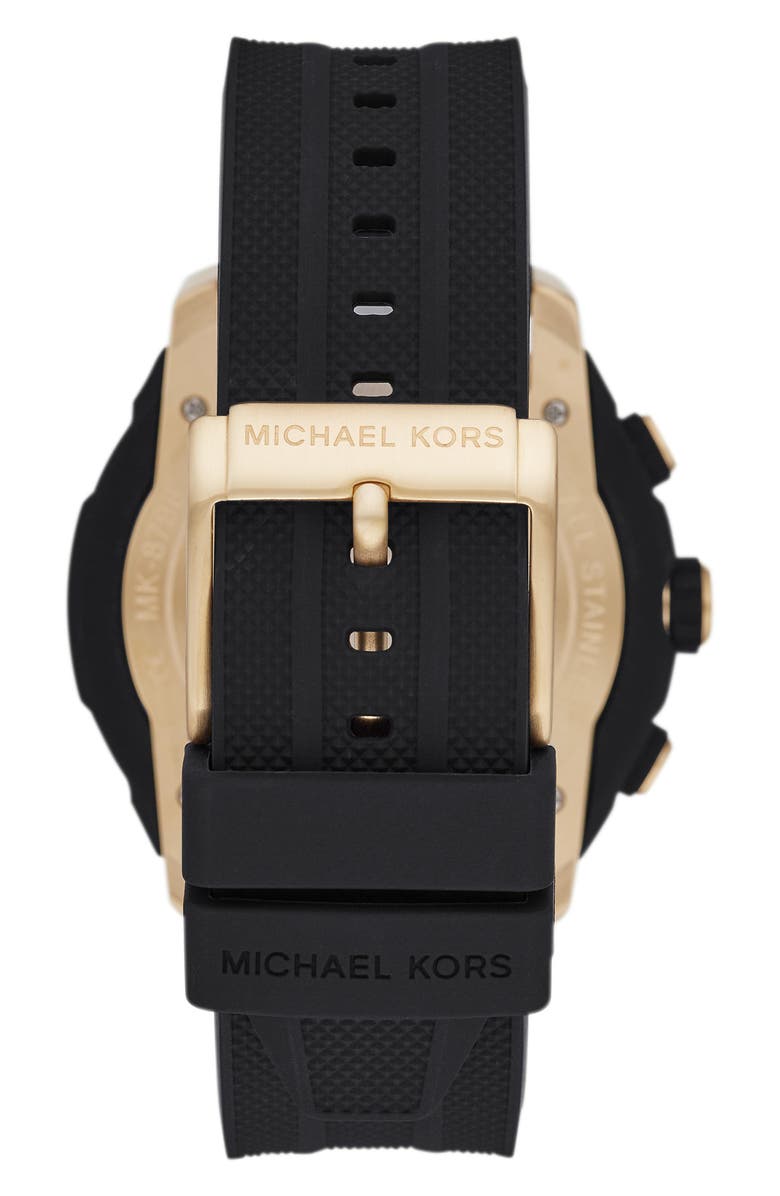 Michael Kors Kyle Chronograph Silicone Strap Watch, 48mm, Alternate, color, 