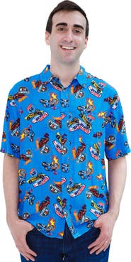 Hot Wheels Short Sleeve Button Down Shirt