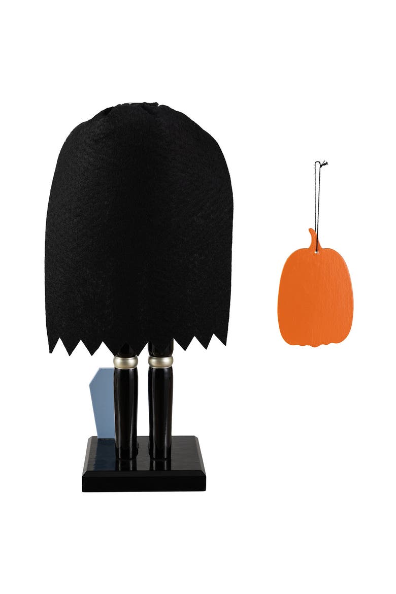 Halloween Wood Skeleton with Ornament Nutcrackers, Alternate, color, Black