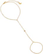 BY ADINA EDEN CZ Mini Bezel Hand Chain