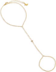 BY ADINA EDEN CZ Mini Bezel Hand Chain