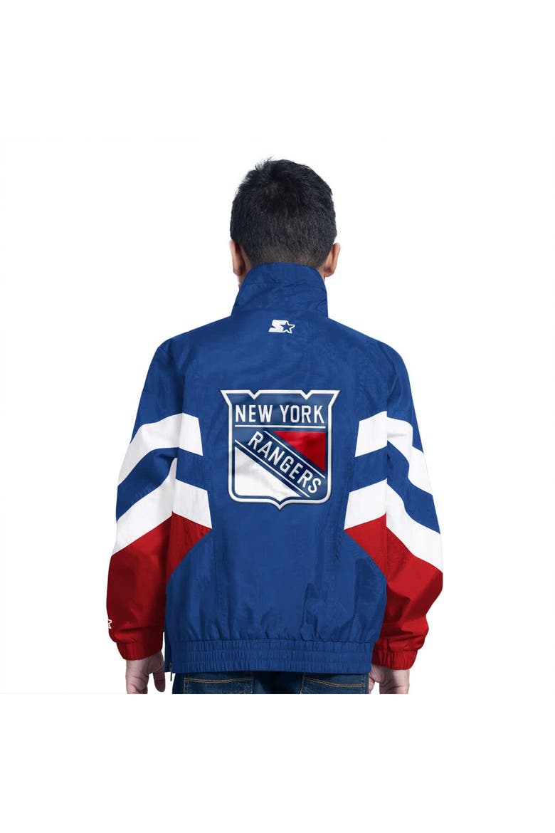 Youth Starter  Royal New York Rangers Prospect Half-Zip Pullover Top, Alternate, color, Royal