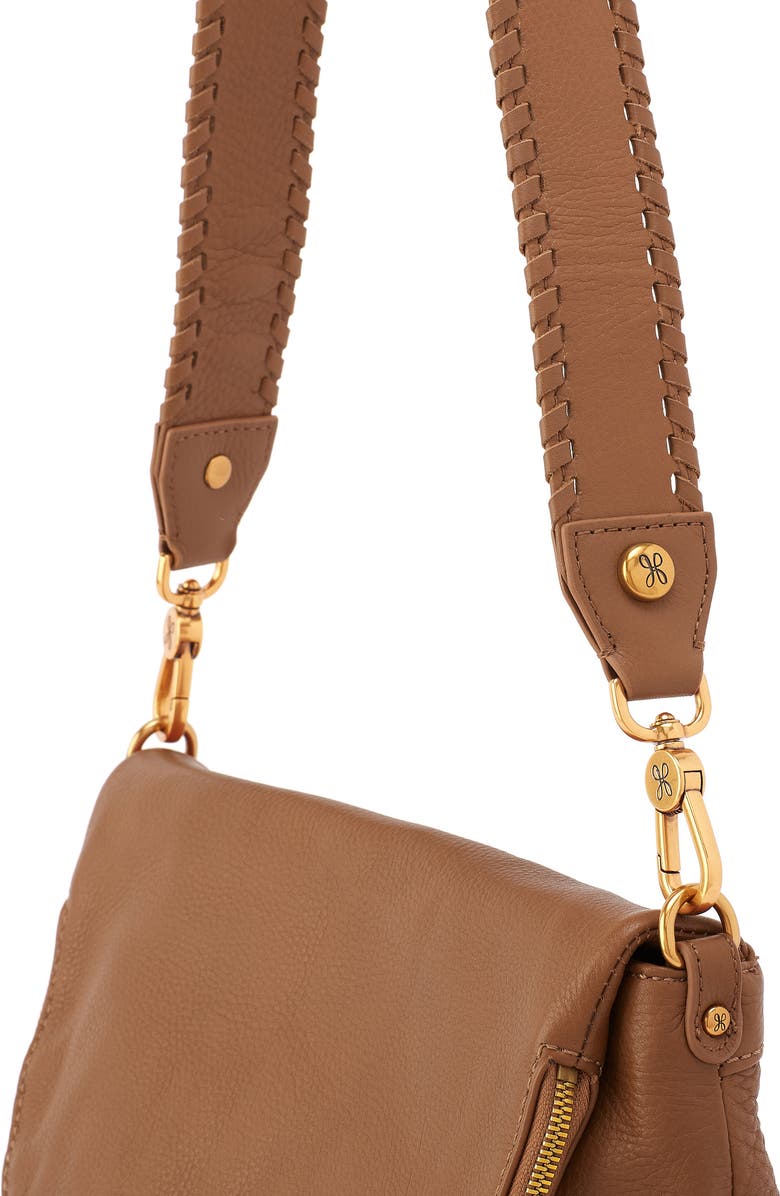 HOBO Leather Whipstitch Bag Strap, Alternate, color, Timber Brown