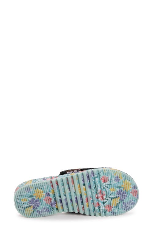 Muk Luks Acacia Faux Shearling Slipper In Black