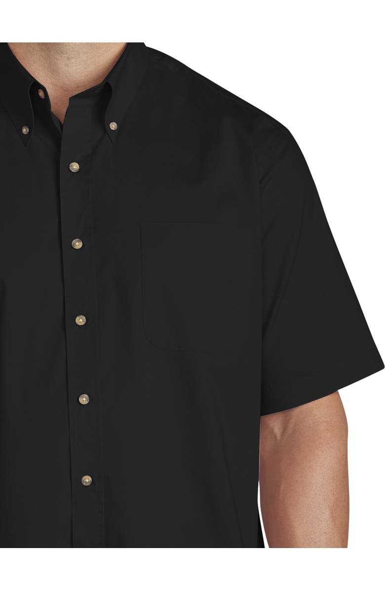 Harbor Bay by DXL Easy-Care Solid Sport Shirt, Alternate, color, Black