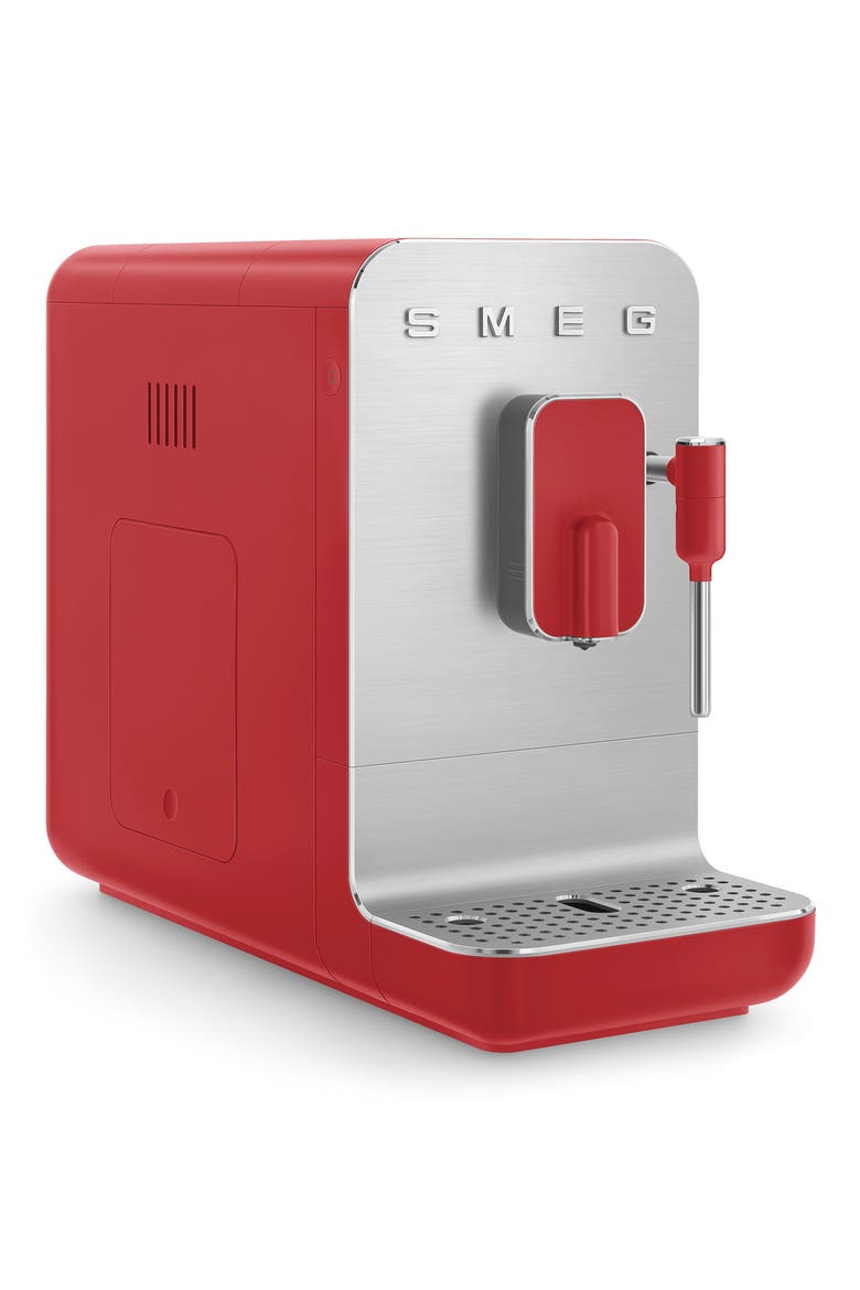 Automatic Espresso Coffee Machine with Steam Wand, Main, color, RED