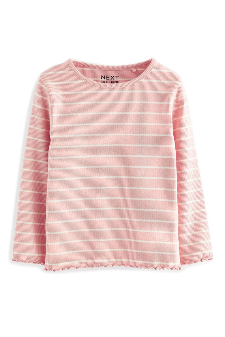 Kids' Assorted 5-Pack Ditsy Rib T-Shirts, Alternate, color, PINK