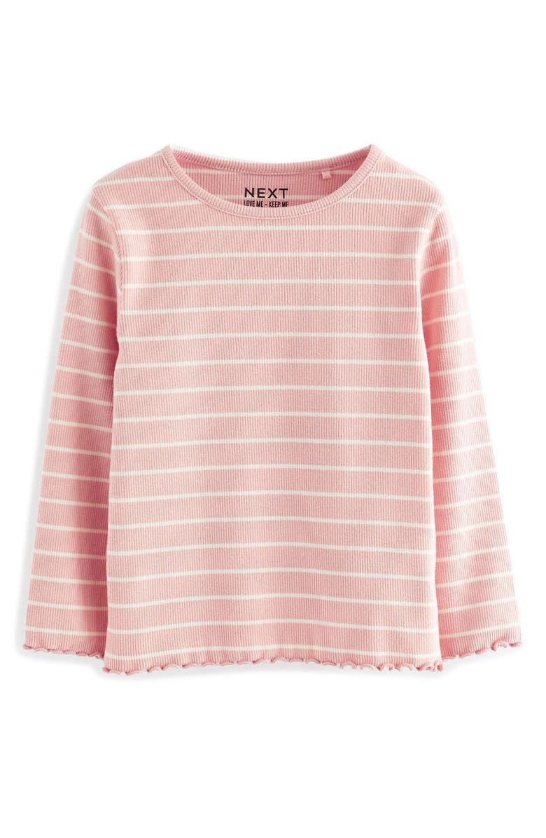 NEXT Kids' Assorted 5-Pack Ditsy Rib T-Shirts, Alternate, color, Pink