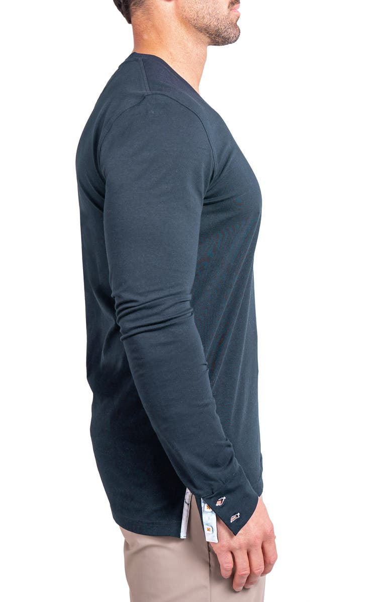 Maceoo Edison Ascension V-Neck Long Sleeve T-Shirt, Alternate, color, Blue