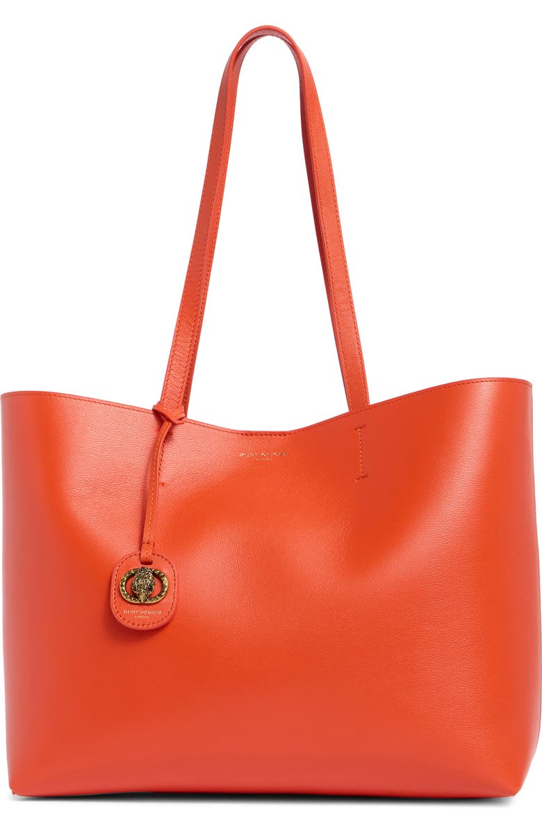 Kurt Geiger London Chelsea Leather Shopper Tote, Main, color, Orange
