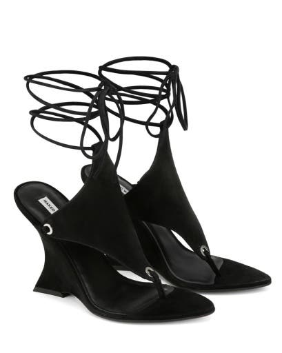 Naked Wolfe Rampage Wedge, Alternate, color, Black Suede